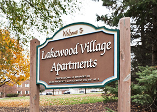 Lakewood Village Apartments Sign